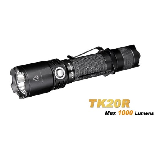 Fenix TK20R USB Rechargeable Tactical LED Flashlight (1000 Lumens, 1x18650) + Free CL05 Keychain Light