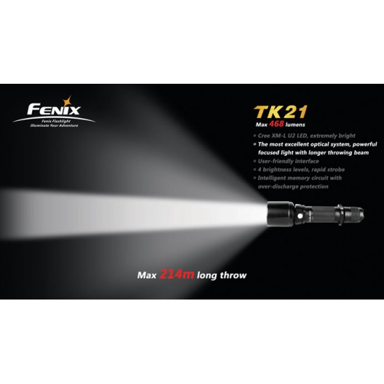 Fenix TK21 U2 LED Flashlight (468 Lumens) [DISCONTINUED & UPGRADED]