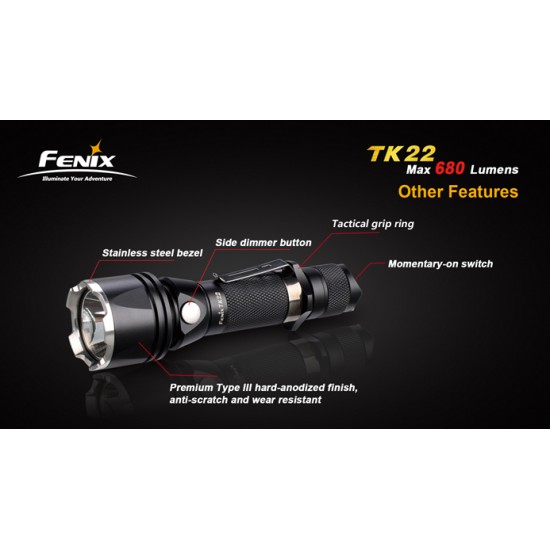 Fenix TK22 XM-L2 (680 Lumens) [UPGRADED/DISCONTINUED]