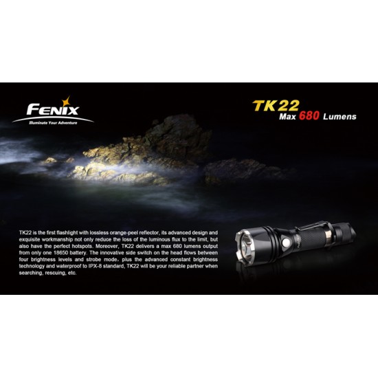 Fenix TK22 XM-L2 (680 Lumens) [UPGRADED/DISCONTINUED]