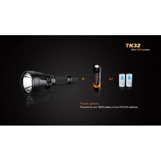 Fenix TK32 LED Flashlight (900 Lumens, 1x18650)