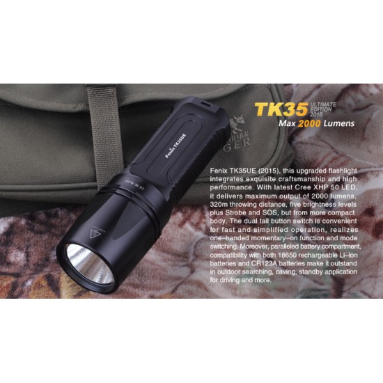 Fenix TK35 UE LED Flashlight (Ultimate Edition, 2000 Lumens, 2x18650) [DISCONTINUED]