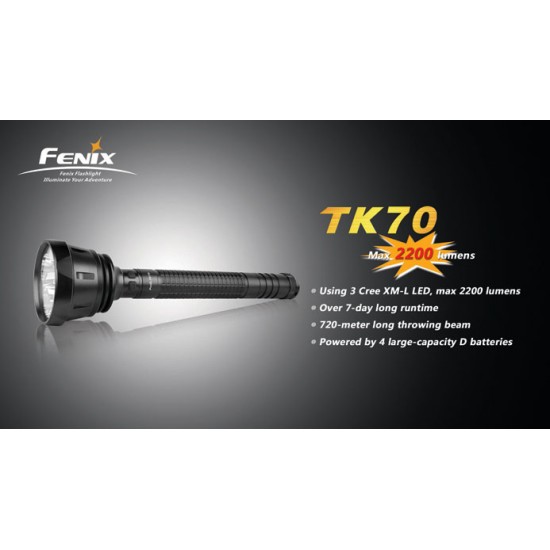 Fenix TK70 - High Power D-Cell Search Light [DISCONTINUED]