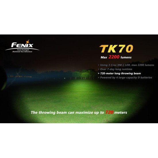 Fenix TK70 - High Power D-Cell Search Light [DISCONTINUED]