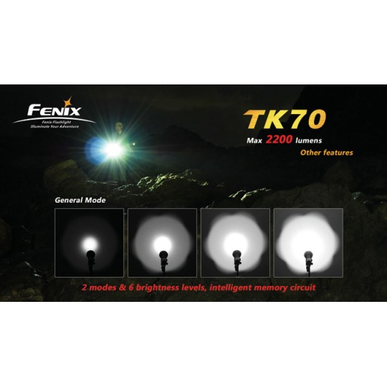 Fenix TK70 - High Power D-Cell Search Light [DISCONTINUED]