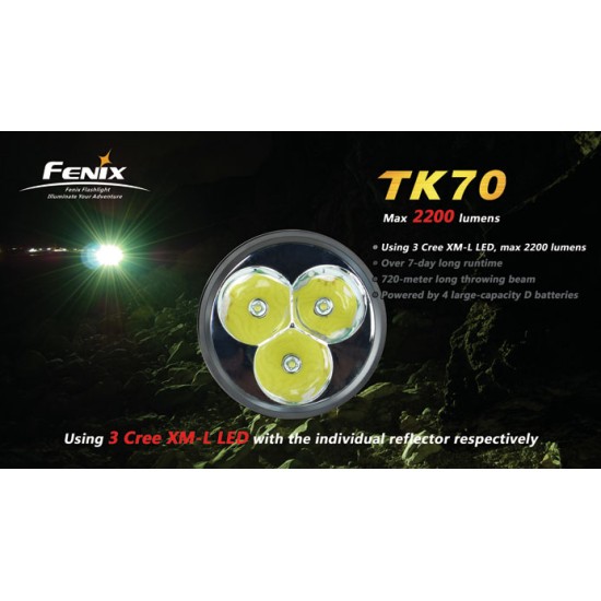 Fenix TK70 - High Power D-Cell Search Light [DISCONTINUED]