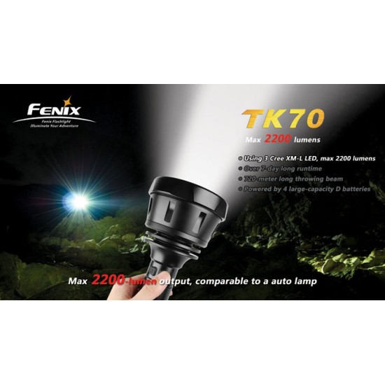 Fenix TK70 - High Power D-Cell Search Light [DISCONTINUED]