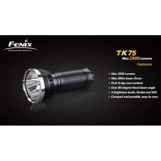Fenix TK75 - High Power Search Light (2900 Lumens) [DISCONTINUED]