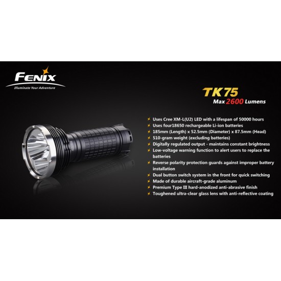 Fenix TK75 Search Light Combo (2600 Lumens) [DISCONTINUED]