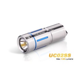 Fenix UC02SS - Smallest Micro USB Rechargeable Stainless Steel Keychain Flashlight (130 Lumens)