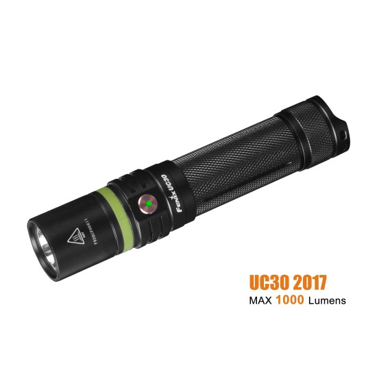 Fenix UC30 USB Rechargeable Flashlight (1000 Lumens, 1x18650) 2017 Upgraded Version