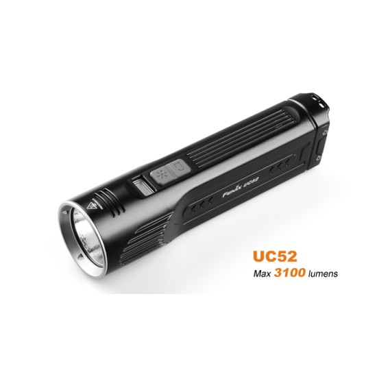 Fenix UC52 USB Rechargeable High Power LED Flashlight (3100 Lumens, 253mts, Built-in Battery Pack)