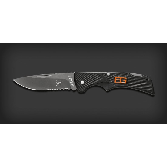 Gerber Bear Grylls Compact Scout Knife - Drop Point, Serrated - Survival Knife