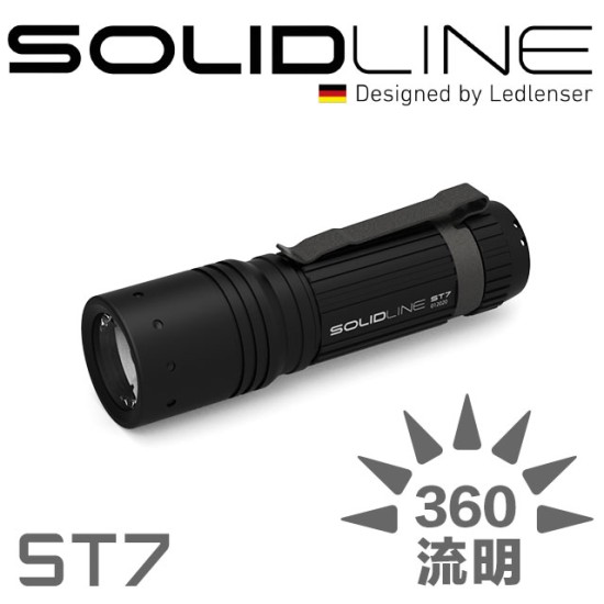 Ledlenser Solidline ST7 LED Flashlight (360  Lumens, 3xAAA)