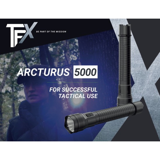 Ledlenser TFX Arcturus 5000 High Power Rechargeable Flashlight, 5000 Lumens, 2x26650