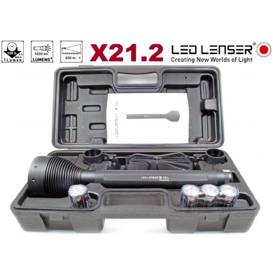 Ledlenser X21.2 LED Flashlight, 1500 Lumens, 600mts, 4xD Cells