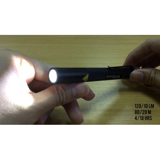Ledlenser i4R Rechargeable LED Pen Light for Doctors, Engineers and DIY - 120 Lumens, 2xAAA