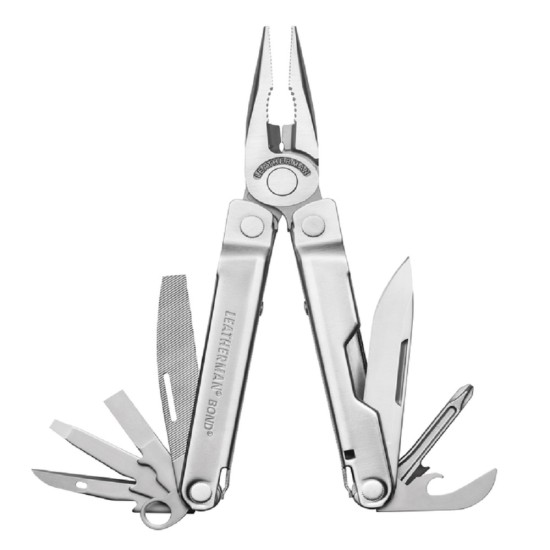 Leatherman Bond Multitool Silver Made in USA (14 Tools)