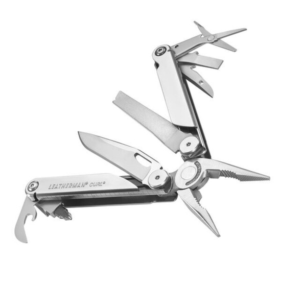 Leatherman Curl Multitool Silver Made in USA (15 Tools)