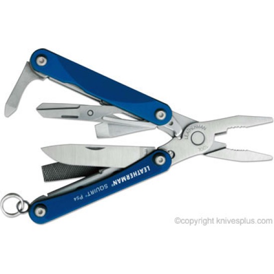 Leatherman Squirt PS4 Multitool Blue  Made in USA (9 Tools)