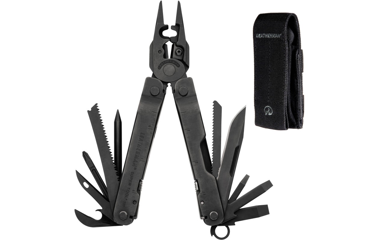 Leatherman Super Tool 300 EOD Multitool Black Made in USA (19Tools