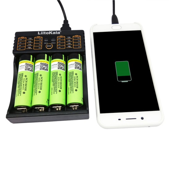 LiitoKala Lii-402 USB Smart Universal Battery Charger, Power Bank for Li-ion, IMR, Ni-MH, LiFePO4