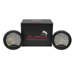 Maddog Alpha Auxiliary Light / Fog Light Pair for Bikes (9600 Lumens, 80W, 300mts)