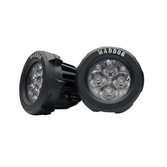 Maddog Scout-X Auxiliary Light / Fog Light Pair for Bikes (4800 Lumens, 40W, 200mts)