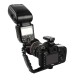 Camera Grip L Type Bracket Holder with 2 Standard Hot Shoe Mounts