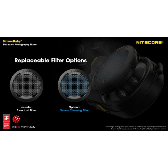 Nitecore BlowerBaby Award Winning Electronic Air Blower for Photography Equipment Cleaning