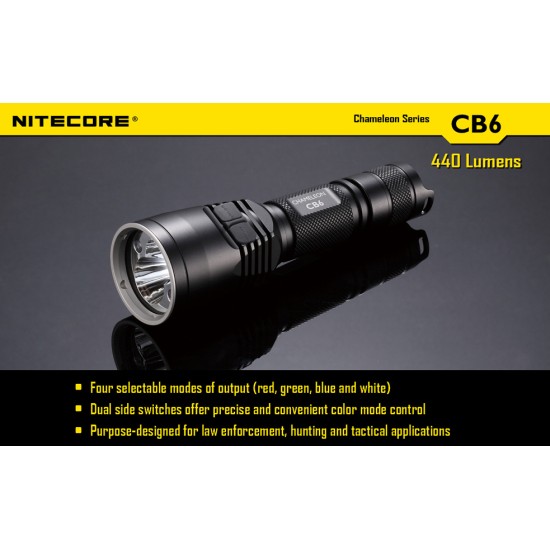 Nitecore CB6 - Chameleon Series Tactical Flashlight (Blue LED)