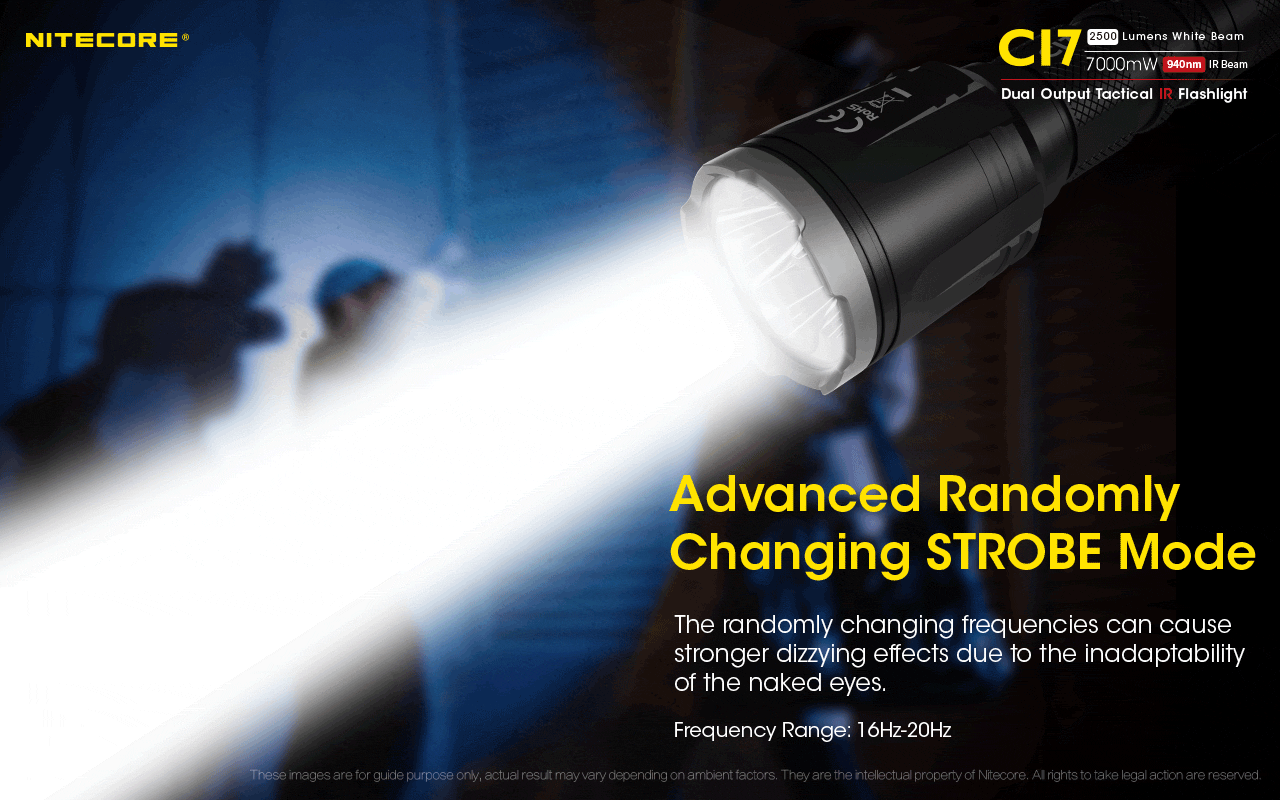 Nitecore CI7 - Dual Output Tactical IR Flashlight - High Power Infrared ...