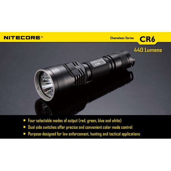 Nitecore CR6 - Chameleon Series Tactical Flashlight (Red LED)