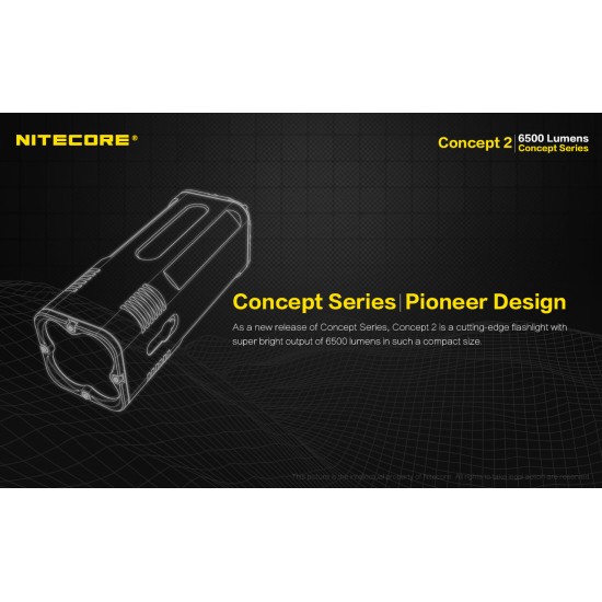 Nitecore Concept 2 - High Output Rechargeable LED Flashlight (6500 Lumens)