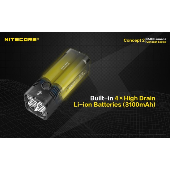 Nitecore Concept 2 - High Output Rechargeable LED Flashlight (6500 Lumens)