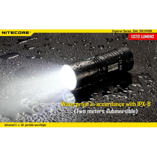 Nitecore EA41W Neutral White, Powerful AA LED Flashlight, (1020 Lumens, 4xAA)