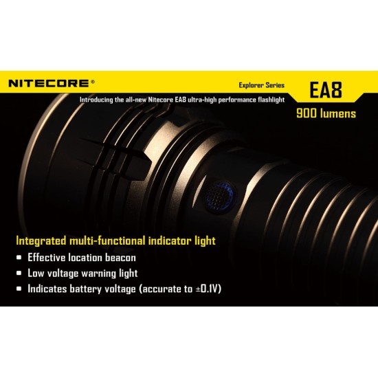 Nitecore EA8 Caveman - Powerful AA Flashlight (900 Lumens, 8xAA)  [DISCONTINUED]