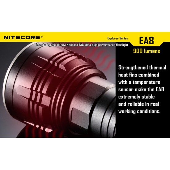 Nitecore EA8 Caveman - Powerful AA Flashlight (900 Lumens, 8xAA)  [DISCONTINUED]