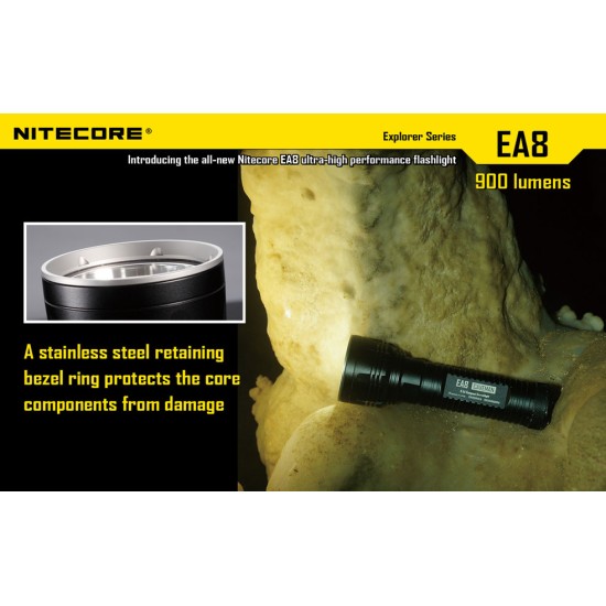 Nitecore EA8 Caveman - Powerful AA Flashlight (900 Lumens, 8xAA)  [DISCONTINUED]