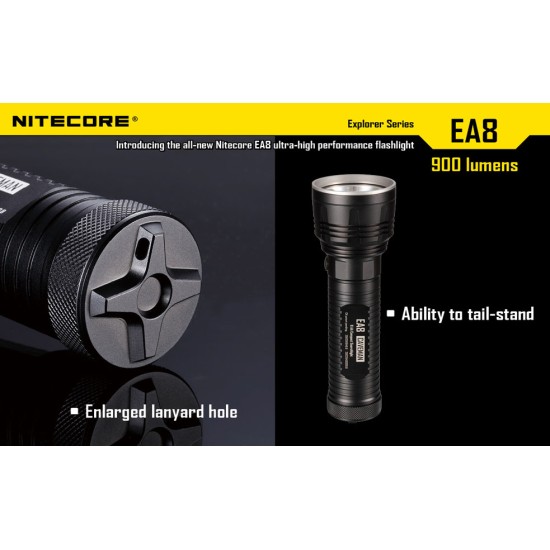 Nitecore EA8 Caveman - Powerful AA Flashlight (900 Lumens, 8xAA)  [DISCONTINUED]