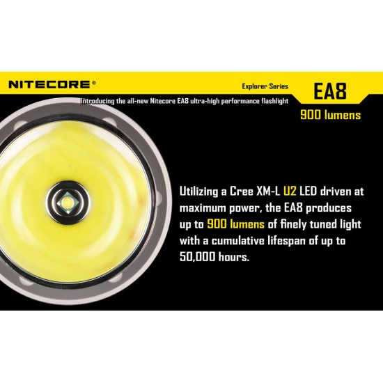 Nitecore EA8 Caveman - Powerful AA Flashlight (900 Lumens, 8xAA)  [DISCONTINUED]