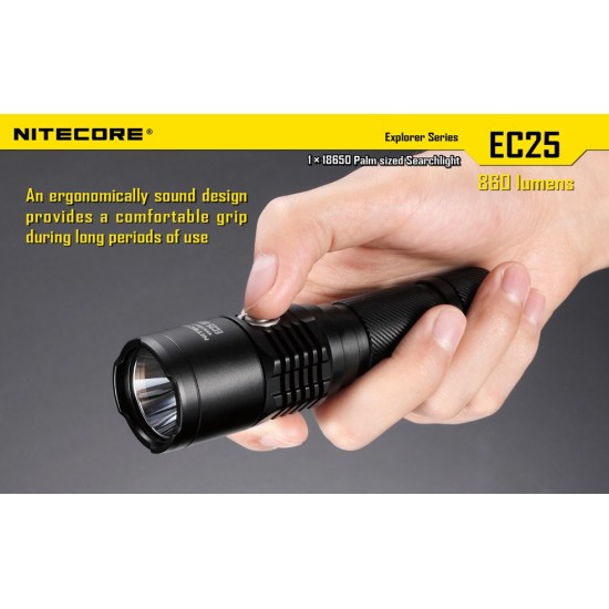 Nitecore EC25 Cobra - Compact 18650 Flashlight, 860 Lumens [DISCONTINUED]