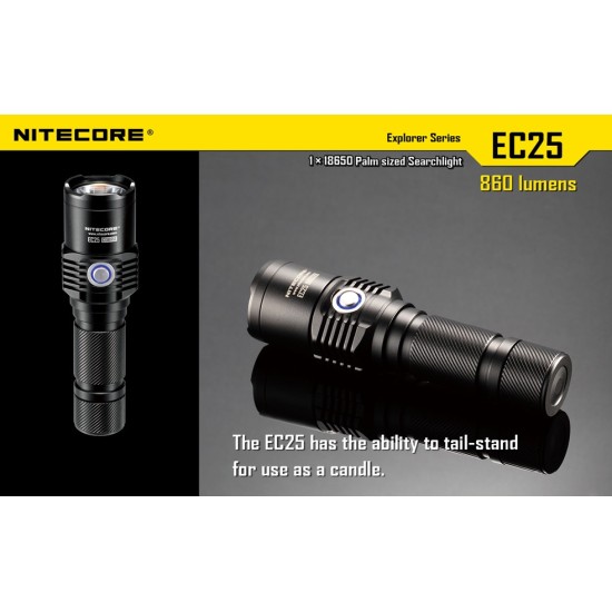 Nitecore EC25 Cobra - Compact 18650 Flashlight, 860 Lumens [DISCONTINUED]