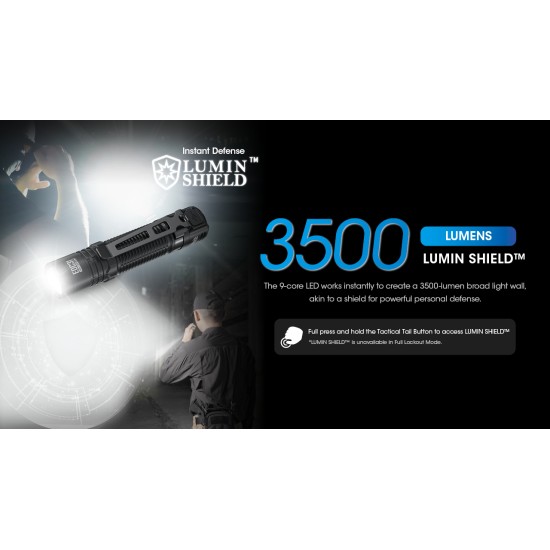 Nitecore EDC31 - Compact EDC Flashlight, Lumin Shield Instant Defense, Rapid Lock, USB-C Rechargeable (3500 Lumens, 380 mts) Nitecore EDC31 - Compact EDC Flashlight, Lumin Shield Instant Defense, Rapid Lock, USB-C Rechargeable (3500 Lumens, 380 mts)