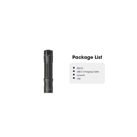 Nitecore EDC31 - Compact EDC Flashlight, Lumin Shield Instant Defense, Rapid Lock, USB-C Rechargeable (3500 Lumens, 380 mts) Nitecore EDC31 - Compact EDC Flashlight, Lumin Shield Instant Defense, Rapid Lock, USB-C Rechargeable (3500 Lumens, 380 mts)