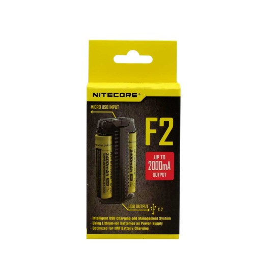Nitecore F2 Flexible Power Bank and 2-Bay Charger for Li-ion, IMR Batteries