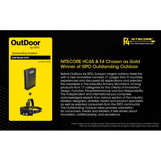 Nitecore F4, 4-Slot USB Charger and 2A Power Bank with Digital Display (for Li-ion, IMR Batteries) (Limited Stock)