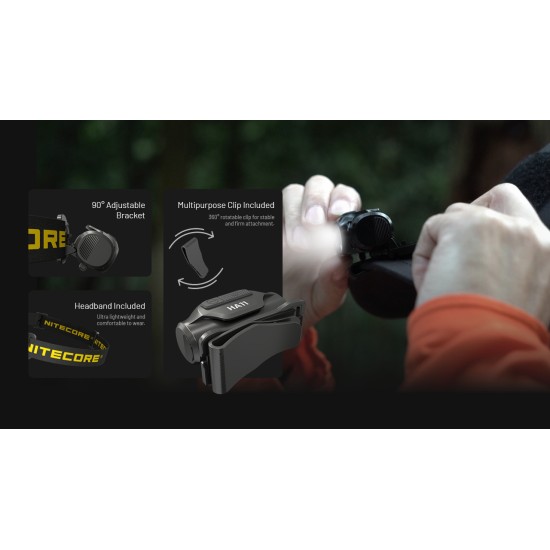 Nitecore HA11 2025 - Ultra Light Weight Dual Beam AA Headlamp, Cap Light (240 Lumens, 1xAA or 1xNL1411R, 38gms)