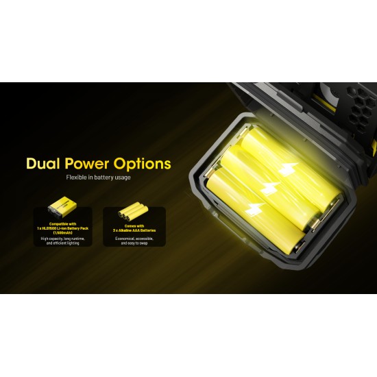 Nitecore HA23 UHE MCT (Multiple Color Temperatures) - Light Weight AAA Headlamp (600 Lumens, 1×HLB1500 or 3 × AAA, 56gms) Nitecore HA23 UHE MCT (Multiple Color Temperatures) - Light Weight AAA Headlamp (600 Lumens, 1×HLB1500 or 3 × AAA, 56gms)