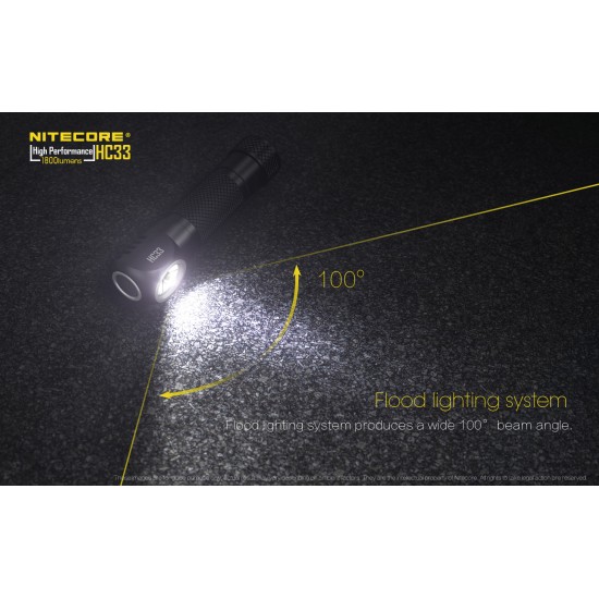 Nitecore HC33 Dual-Form High Performance LED Headlamp (1800 Lumens, 1xIMR18650)